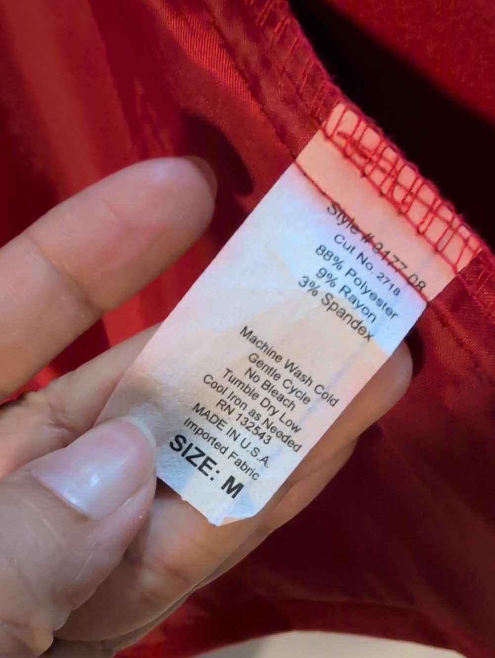 Open-Front Red Blazer - Picture 4 of 6